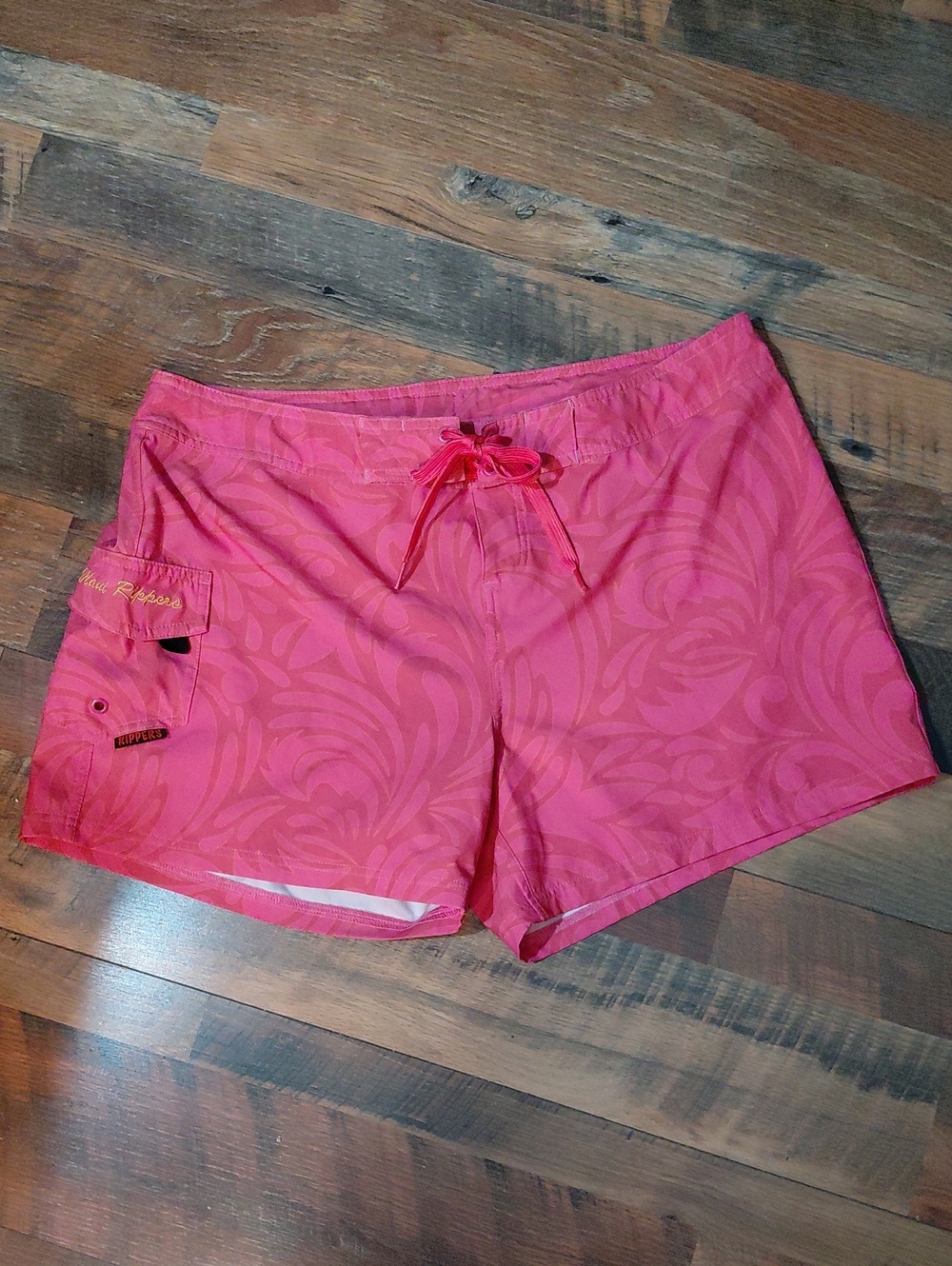 MAUI RIPPERS Pink Women's Swim Board Shorts - Size 12